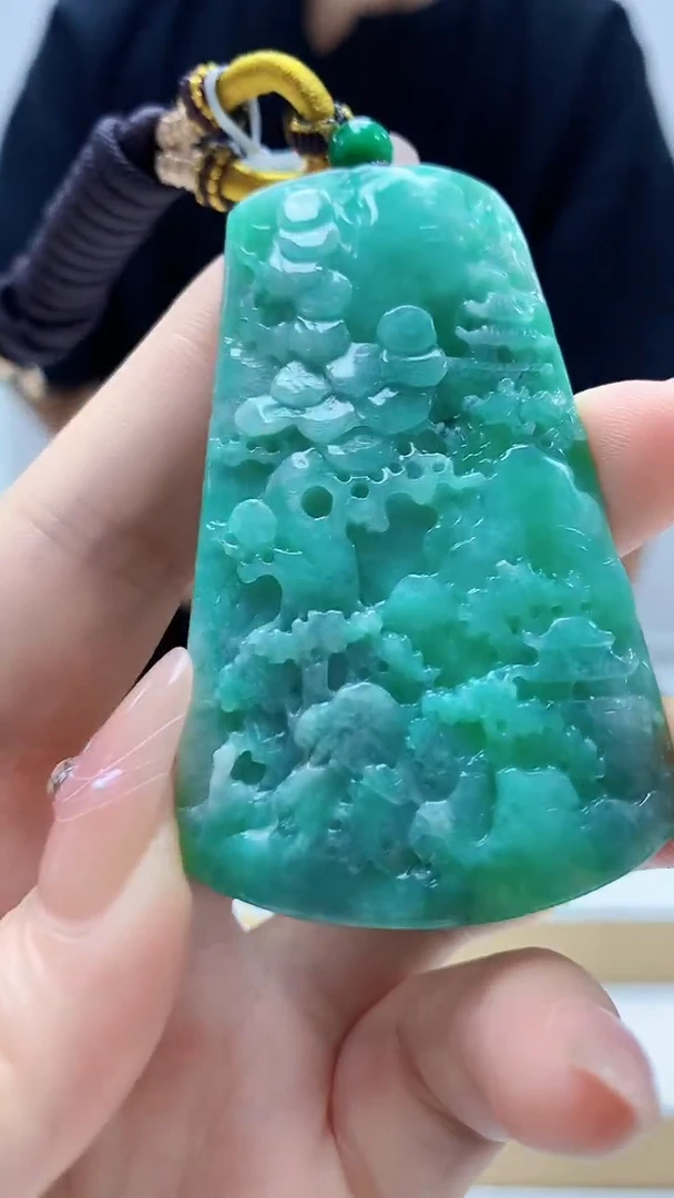 未镶嵌定制翡翠4688DD-毛货挂件79