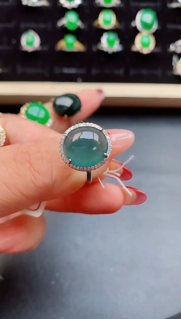 【闪购商品】翡翠戒指银S925镶嵌321321