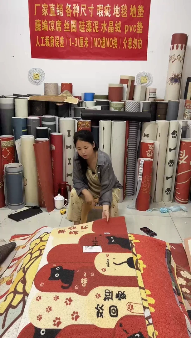 不退不换瑕疵丝圈地垫80*120cm089