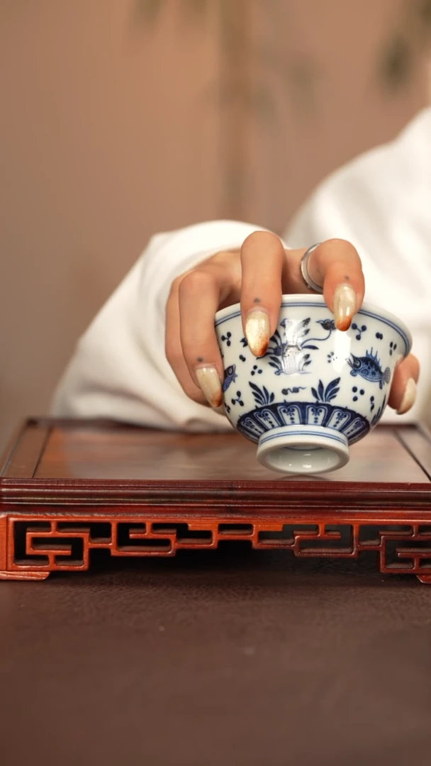 【闪购商品】杯子片云晚谷景德镇手工手绘陶瓷