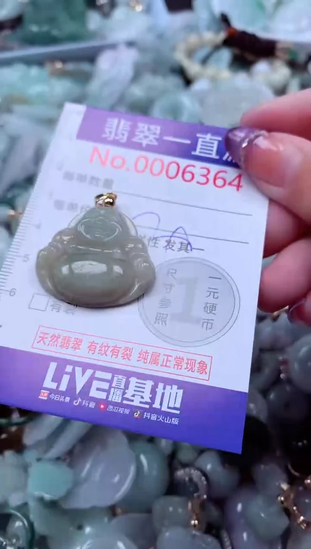 翡翠未镶嵌吊坠(不含链)6364