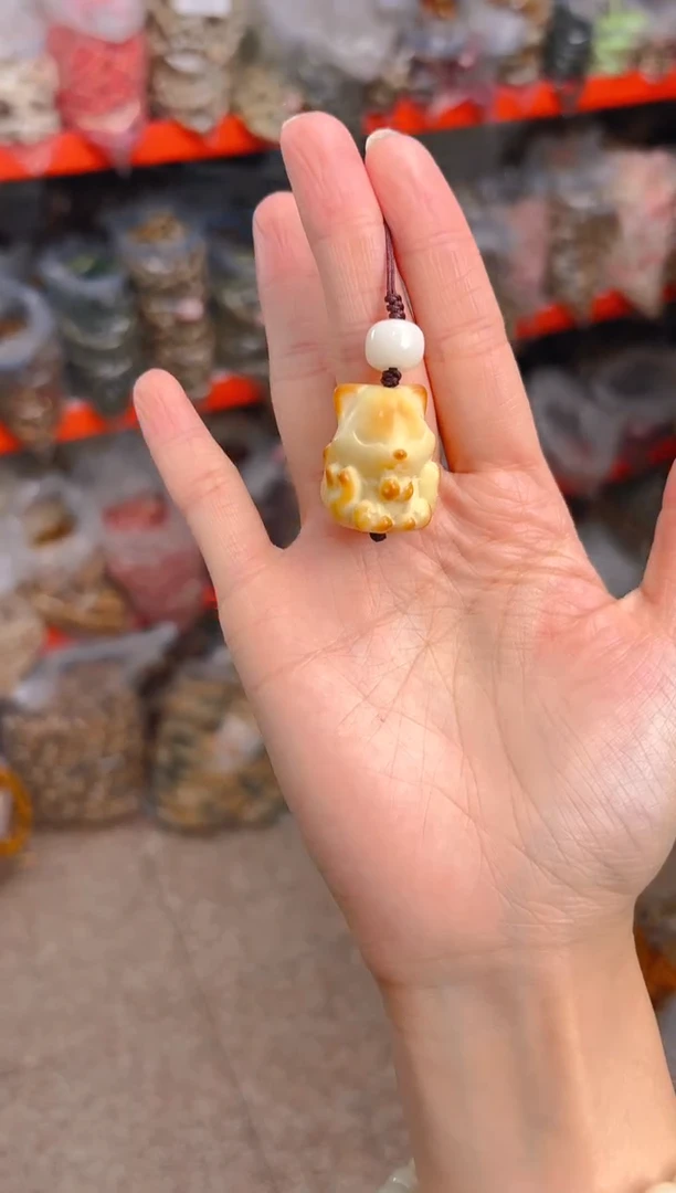 吊坠菩提根/象牙果凤九挂件