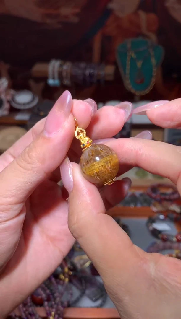 未镶嵌珠宝半成品水晶极光金多多吊坠，多样性发其一