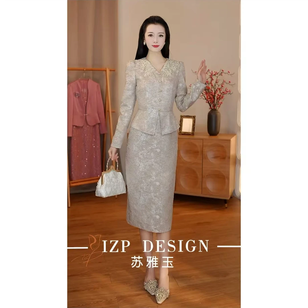 东方黛迪 新中式国风优雅显瘦时尚气质轻奢假两件连衣裙PO73556