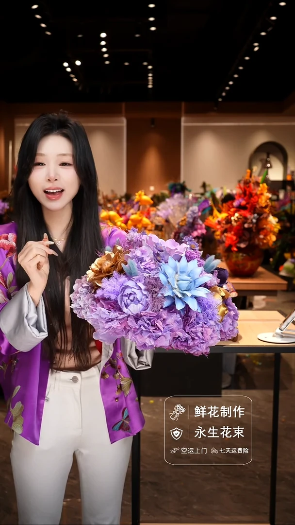 手工艺品琉璃手工花器花束空运包邮送货上门-以图片为准