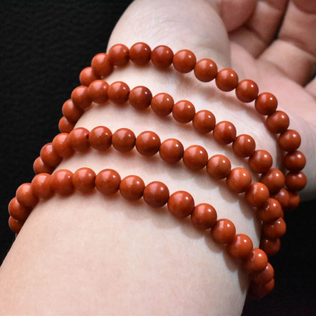 【一九珠宝】卡6mm南红瓦西哑光长链-多样性发一件 YJ9979