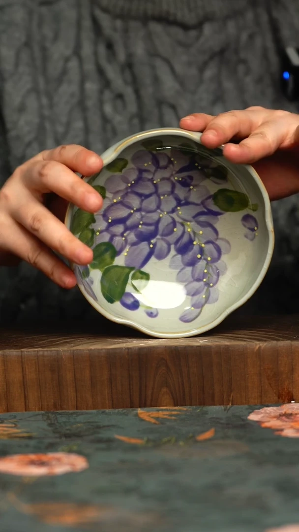 杯釉下彩手工手绘同款陶器