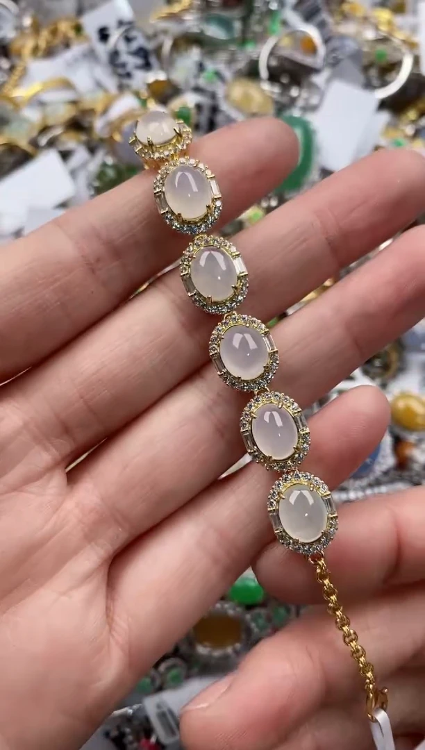 银S925镶嵌戒指翡翠333      7