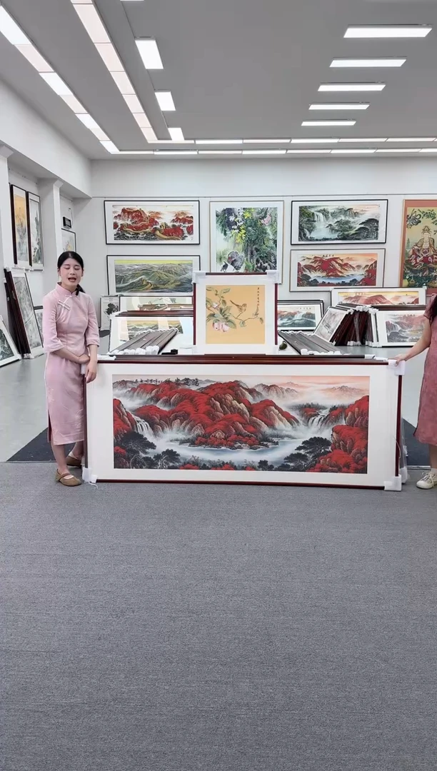 国画手绘 鸿运当头 219*88