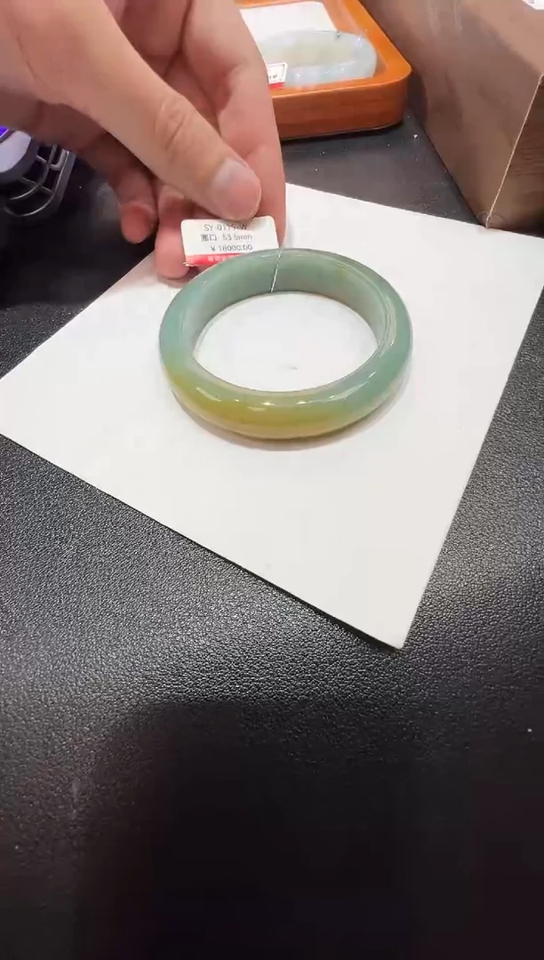 纯天然缅甸A货翡翠手镯53-54mm-115号
