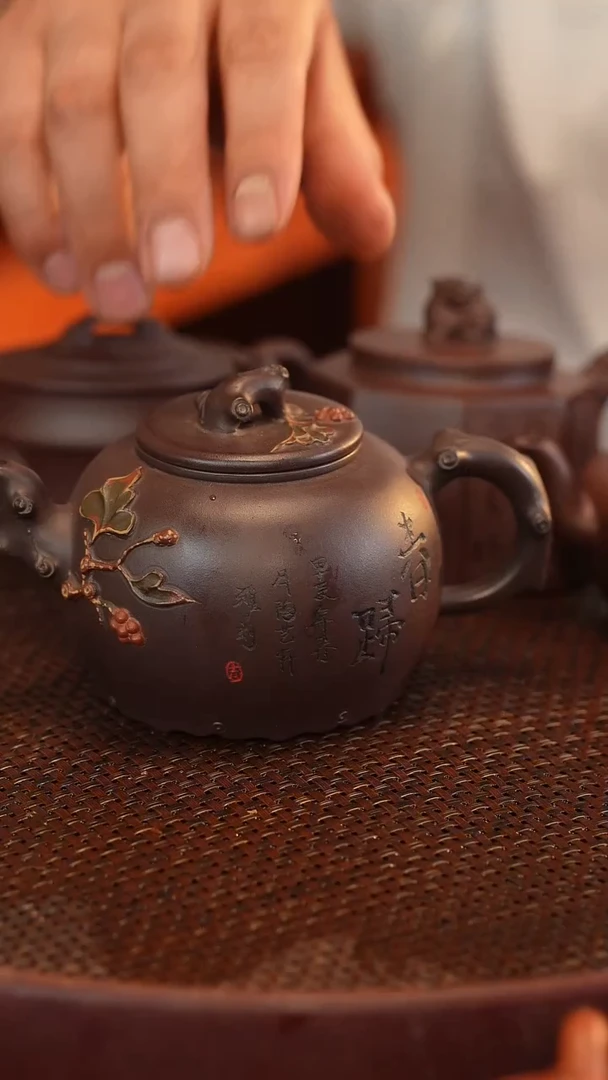 茶壶紫砂原矿手工制作宽口