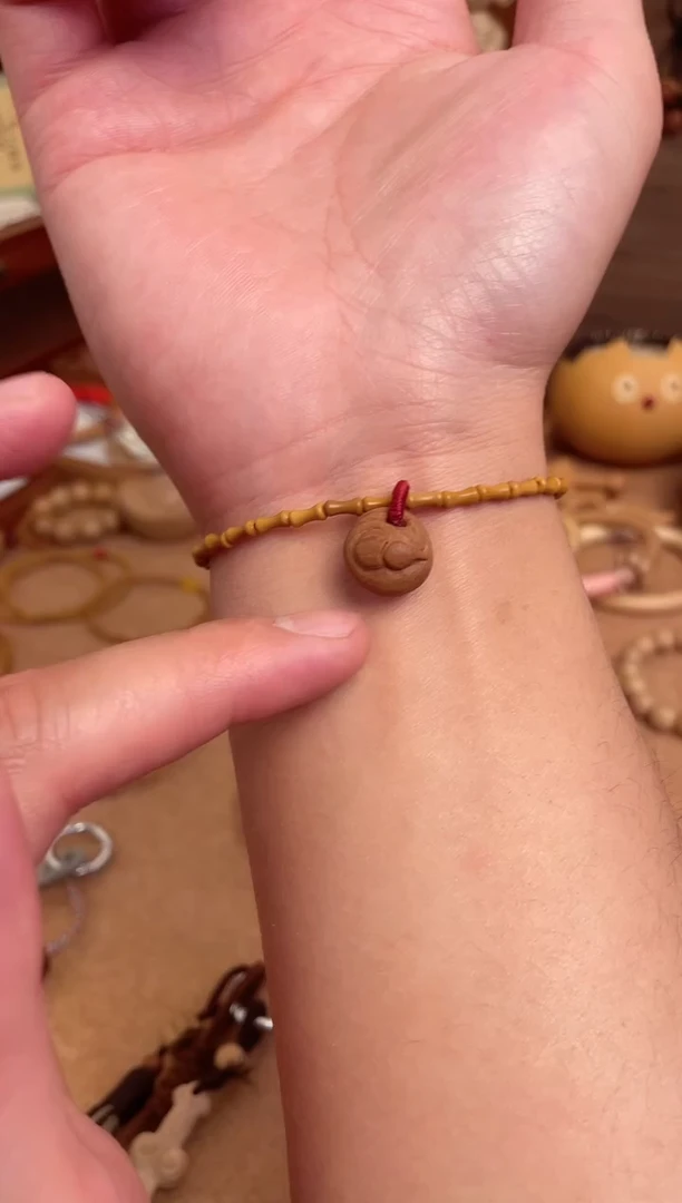 竹节手串一物一拍加桃核葫芦单圈