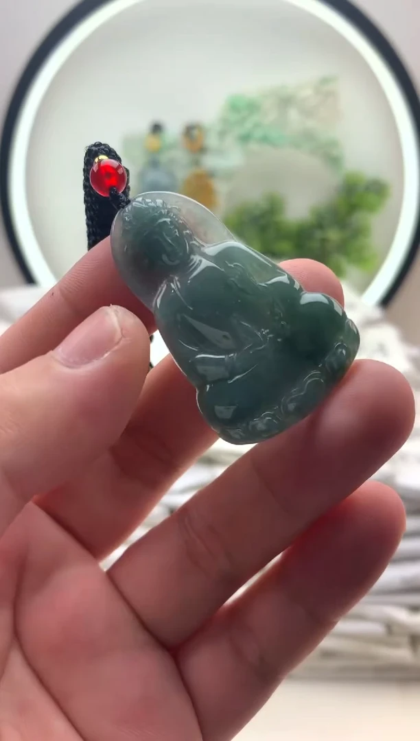 颈饰未镶嵌翡翠山****华挂件