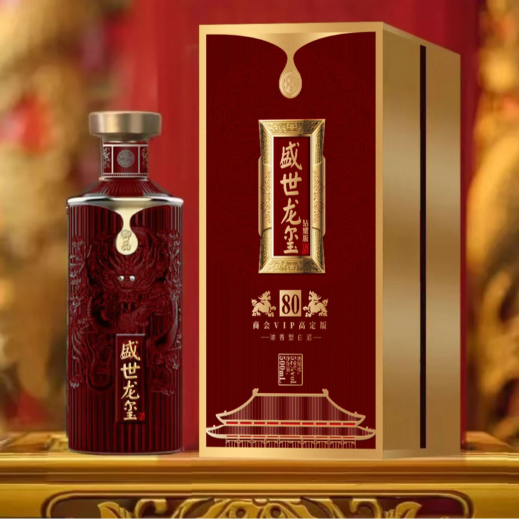 龙华迎【盛世龙玺】80年钻耀 商会vip高定版  500mlx6瓶52度500