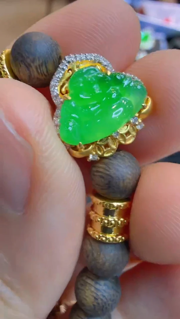 18K金镶嵌手链翡翠多样性团购发一件