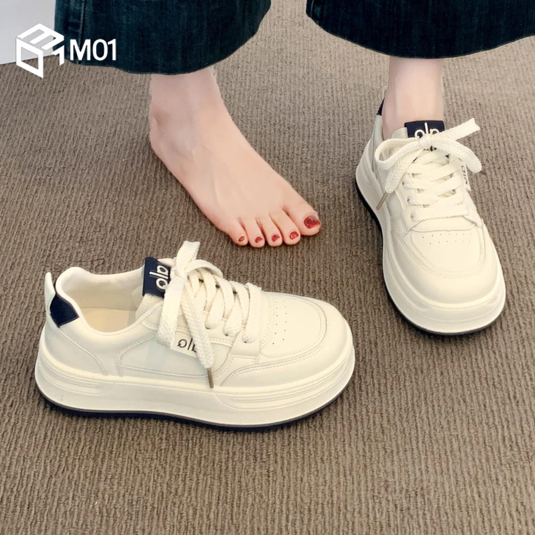 M01厚底小白鞋女款新款秋季增高通勤百搭学生运动休闲板鞋子女鞋