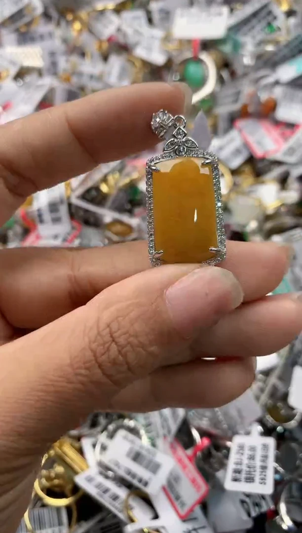 银S925镶嵌戒指翡翠777   7