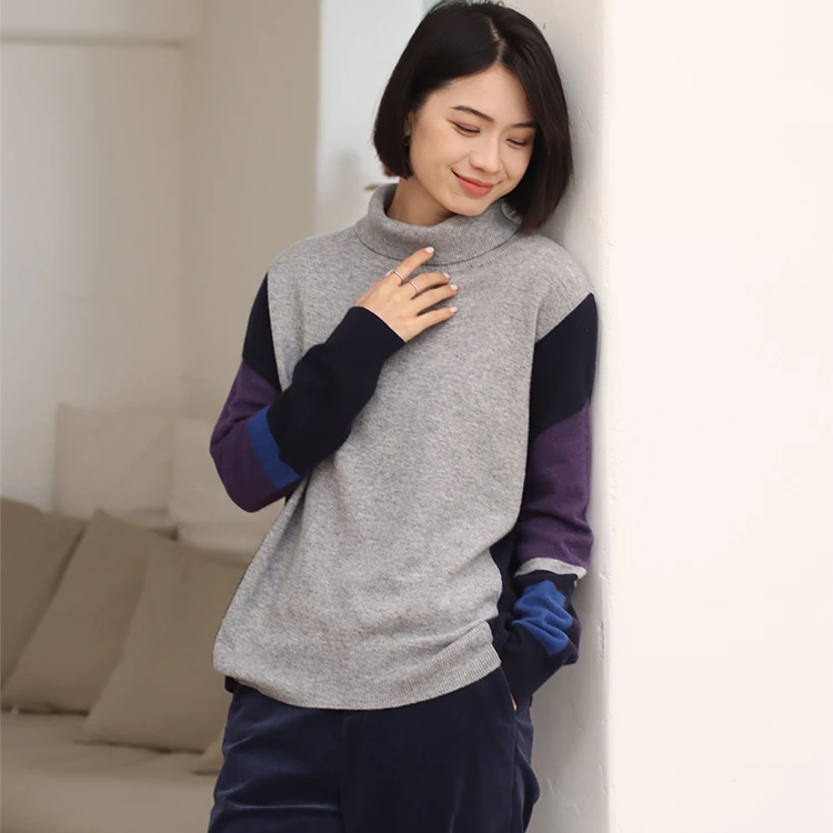 WUSEWUWEI/无色无味2024年新款保暖柔软舒适热销绵羊毛高领毛衣