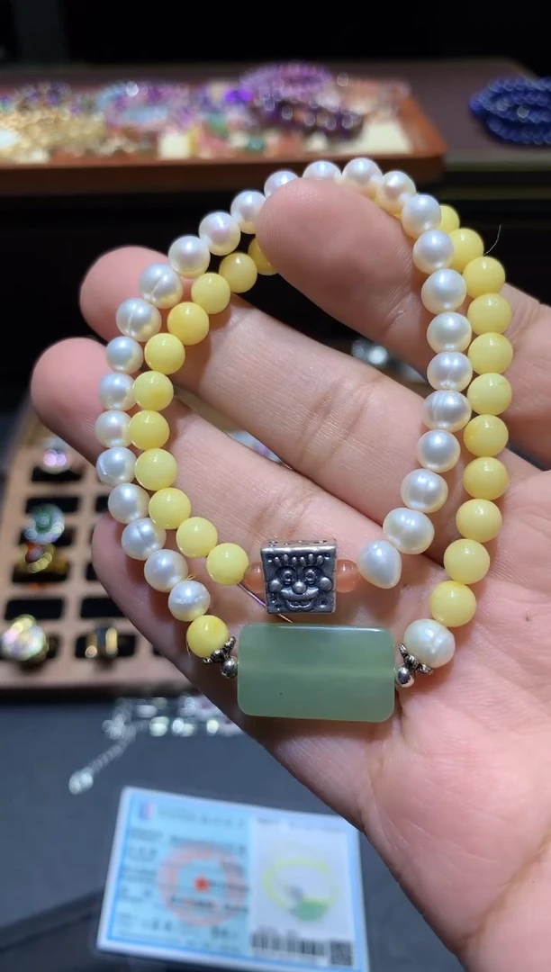 【闪购商品】和田玉手链足银镶嵌K171