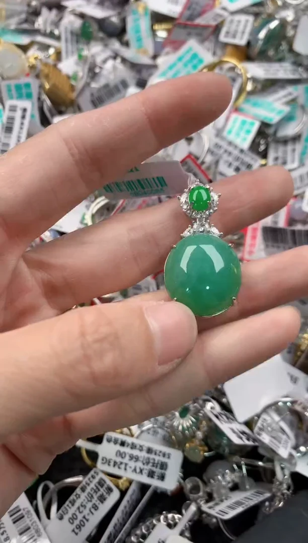 银S925镶嵌戒指翡翠444    3