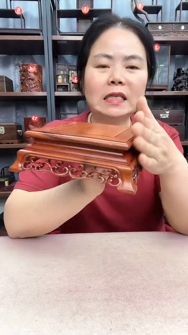 鸡翅木类端景台小李子红木工艺品大号