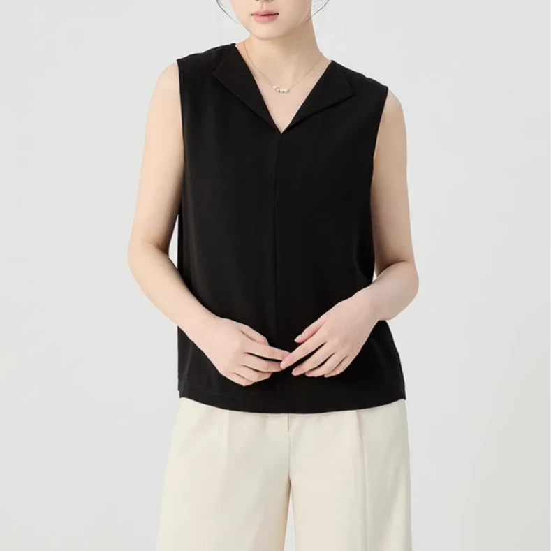 GIRDEAR/哥弟经典百搭夏季V领无袖背心款衬衣130054