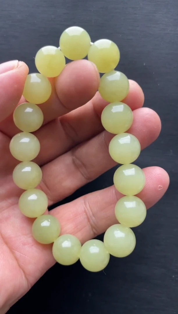 手串未镶嵌和田玉黄口