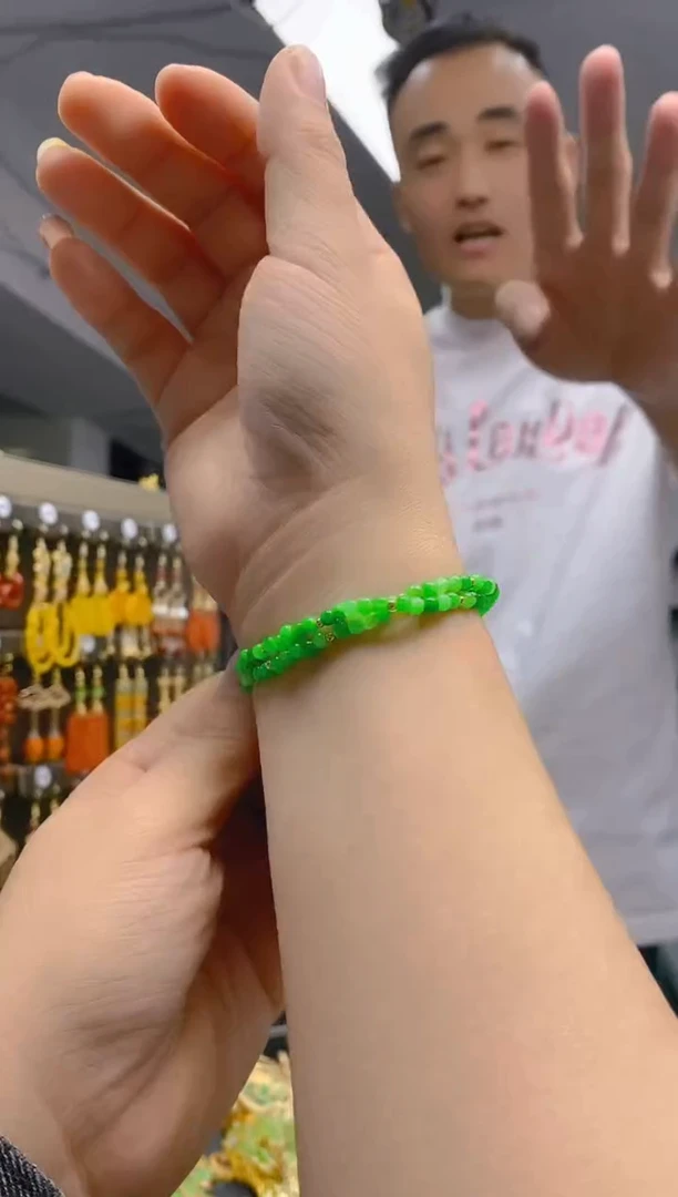 【闪购商品】翡翠耳饰合金0153翡翠手链