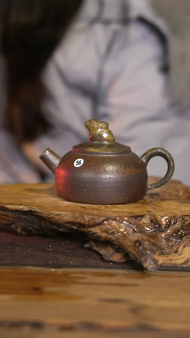 景德镇纯柴烧 玉兔壶 120cc 56