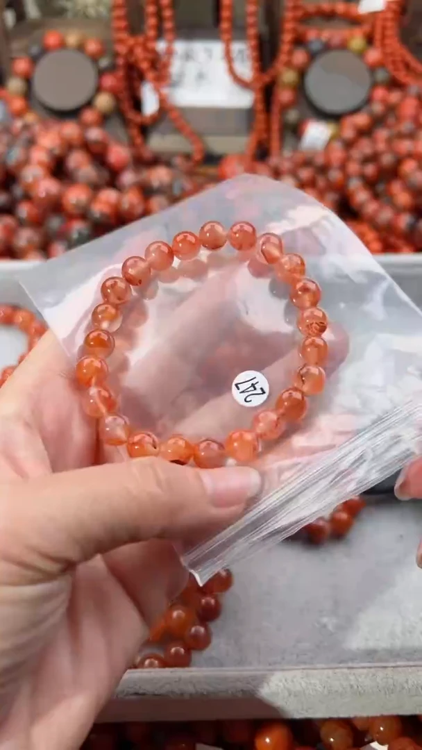 南红玛瑙未镶嵌手串8+