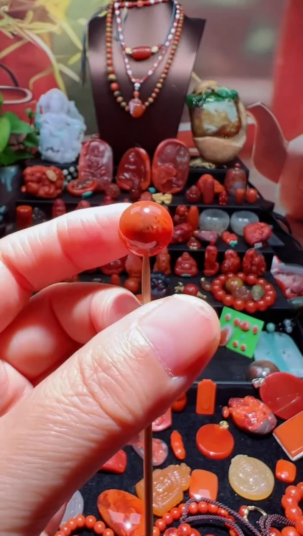未镶嵌单珠南红玛瑙M*单珠