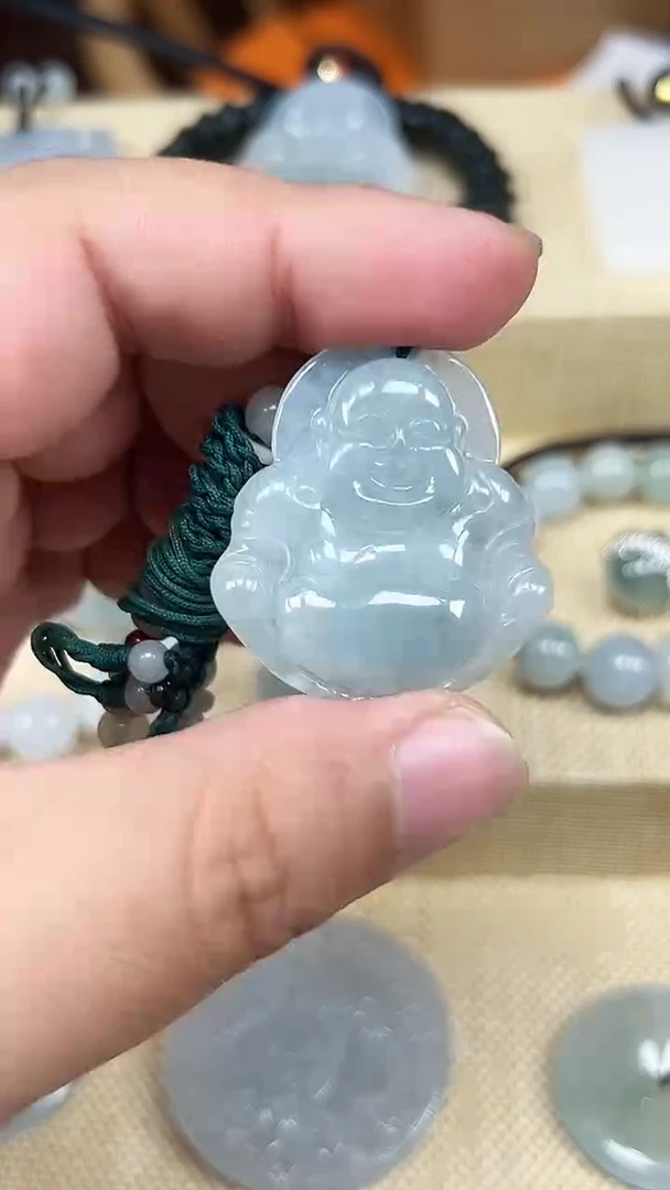 颈饰未镶嵌翡翠天然缅A 翡翠     佛公