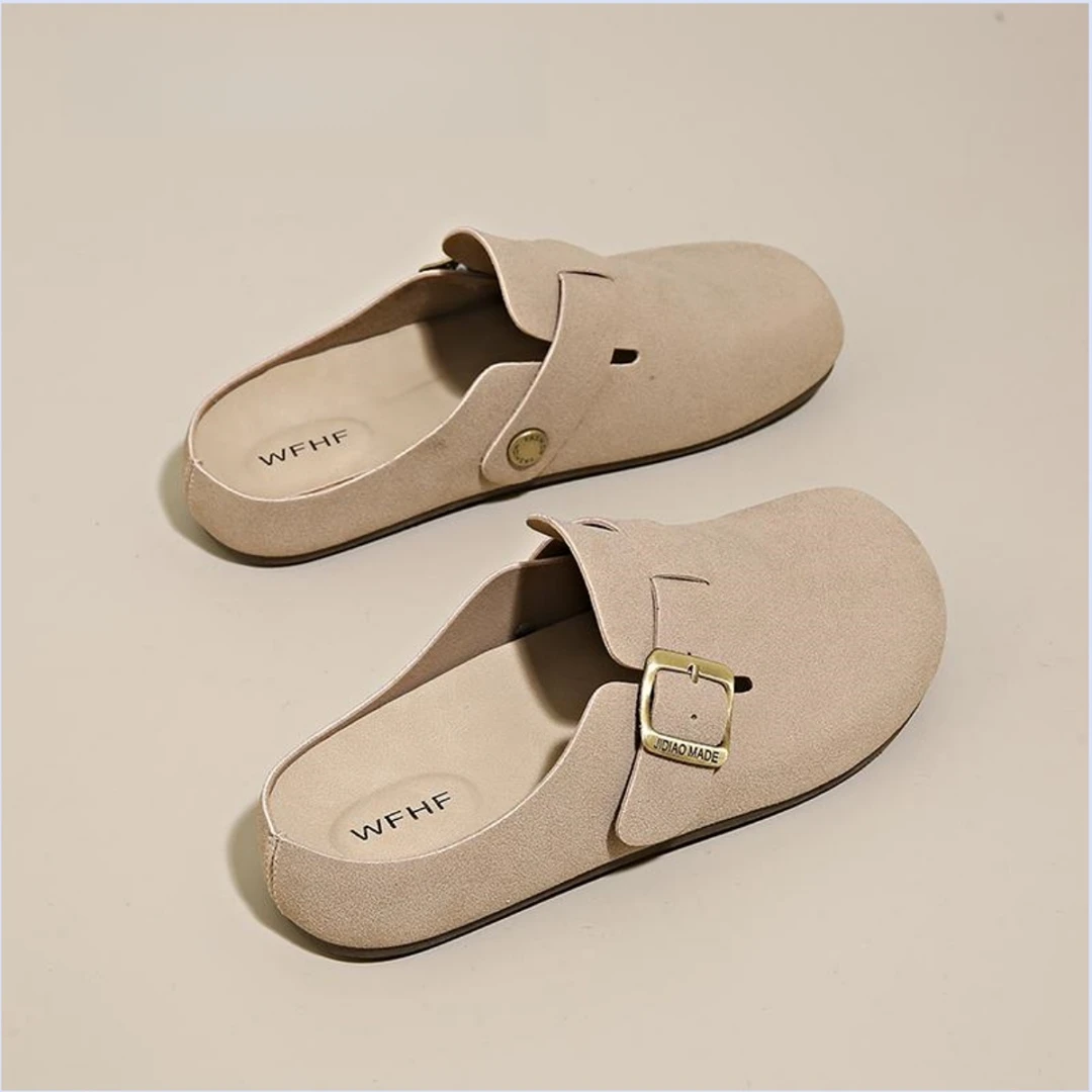 厚底勃肯鞋女2025新款夏季外穿包头半拖鞋软底一脚蹬懒人单鞋