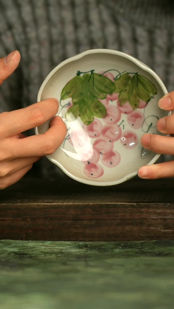 陶瓷青诗集手工手绘瓷器