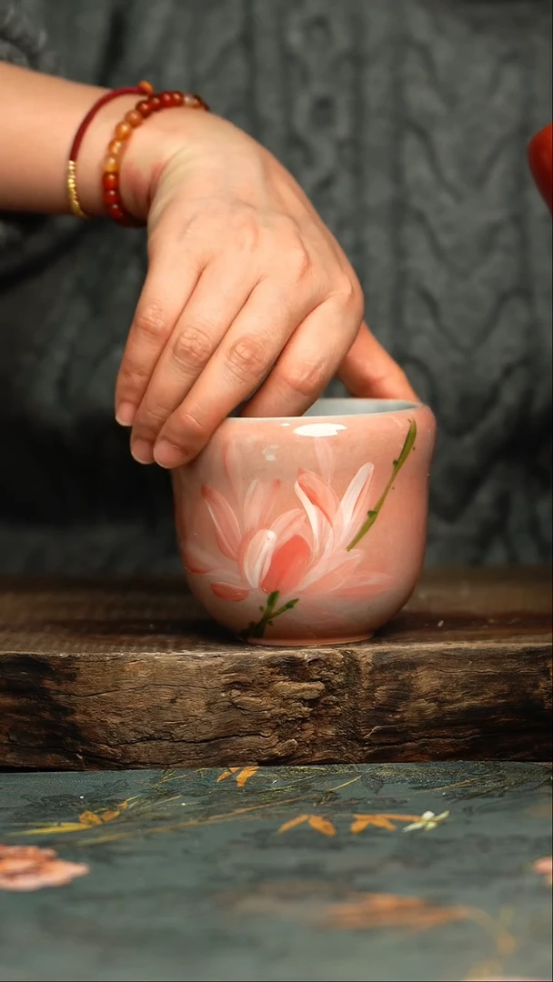 【闪购商品】杯杯釉下彩手工手绘同款陶器