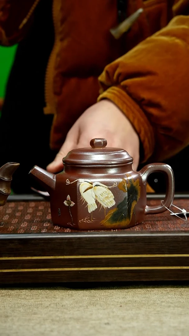 【闪购商品】紫砂茶壶柴烧 六方德钟