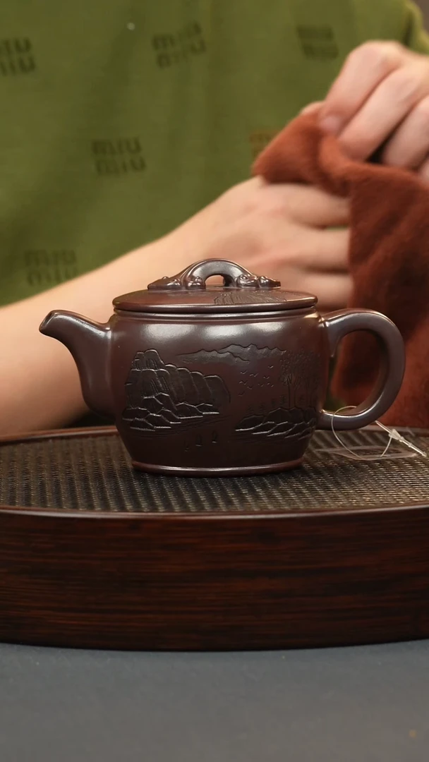 【闪购商品】紫砂茶壶石红 汉瓦 观山