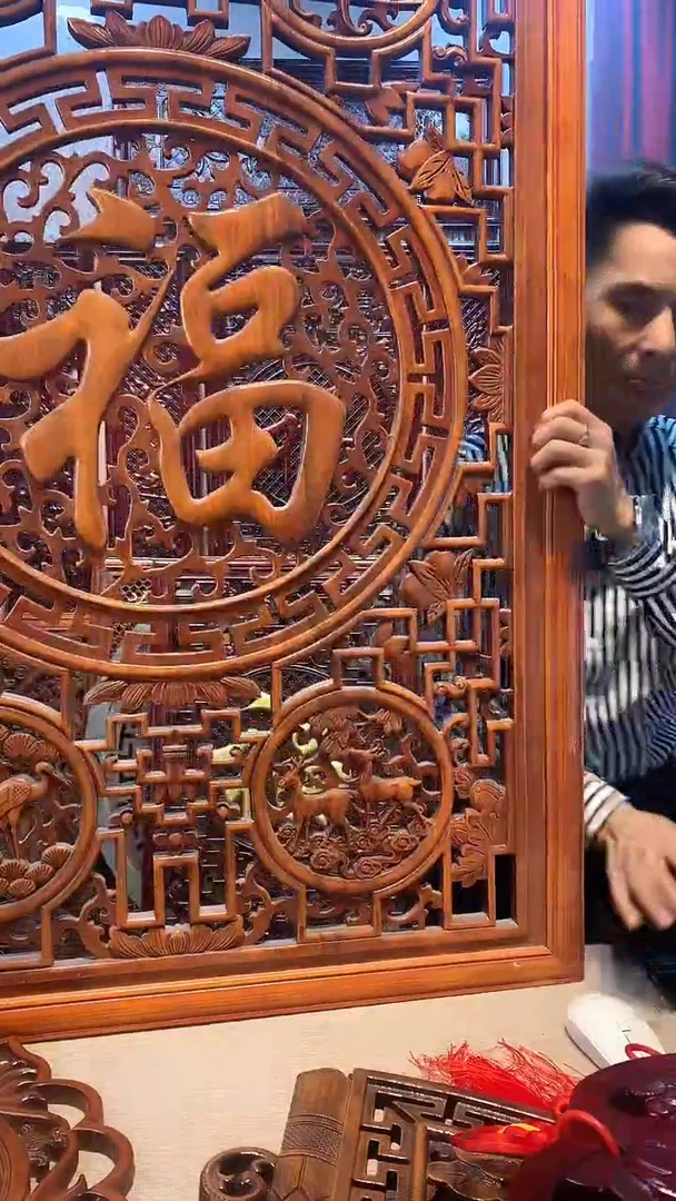 香樟木木雕款120/80福禄寿喜福酸枝色