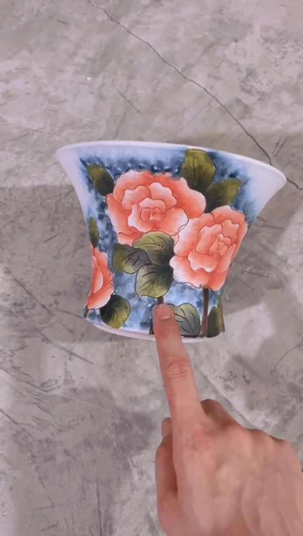 摆件8陶花岛多肉陶瓷花盆罐——手工痕迹默认，大小会有1-2误差