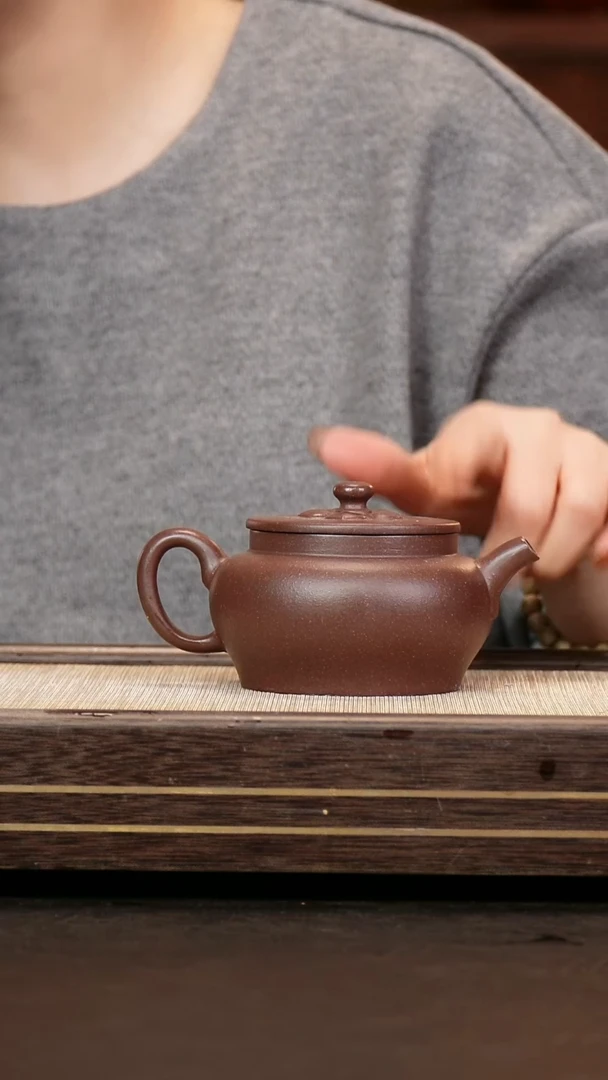 茶壶紫砂原矿91底槽清 紫荆花宫灯250cc