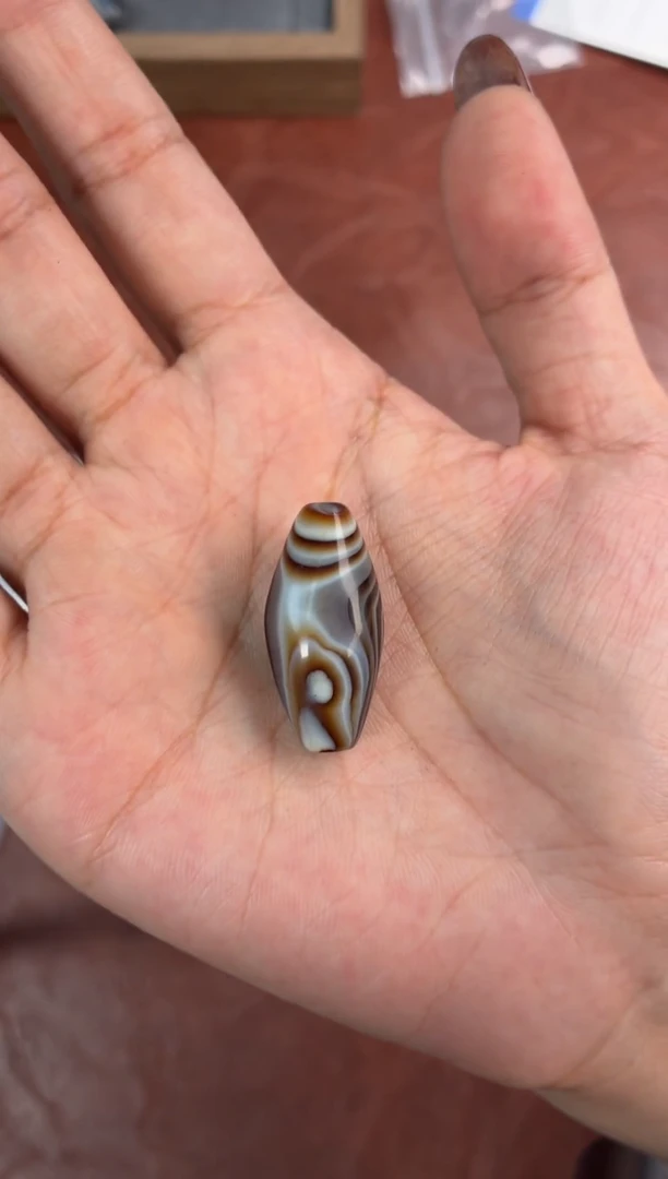 未镶嵌吊坠(不含链)玛瑙/玉髓橄榄珠缠丝玛瑙33mm