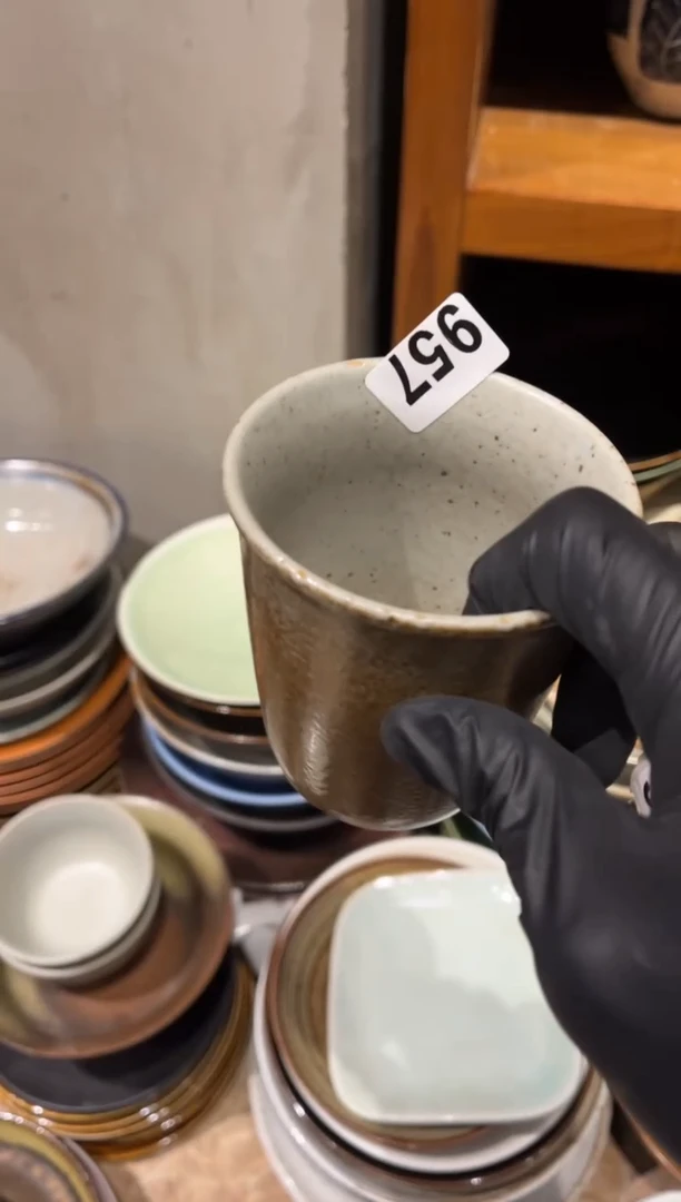 【闪购商品】瓷片957微瑕窑变棕水杯1个