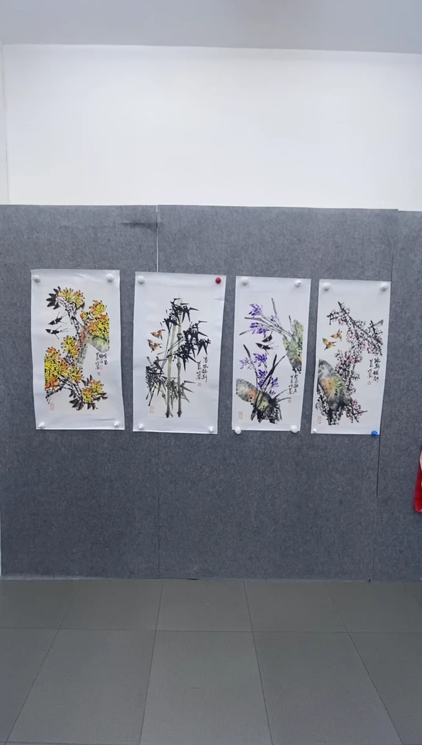 国画任恒泉的8平尺【梅兰竹菊】