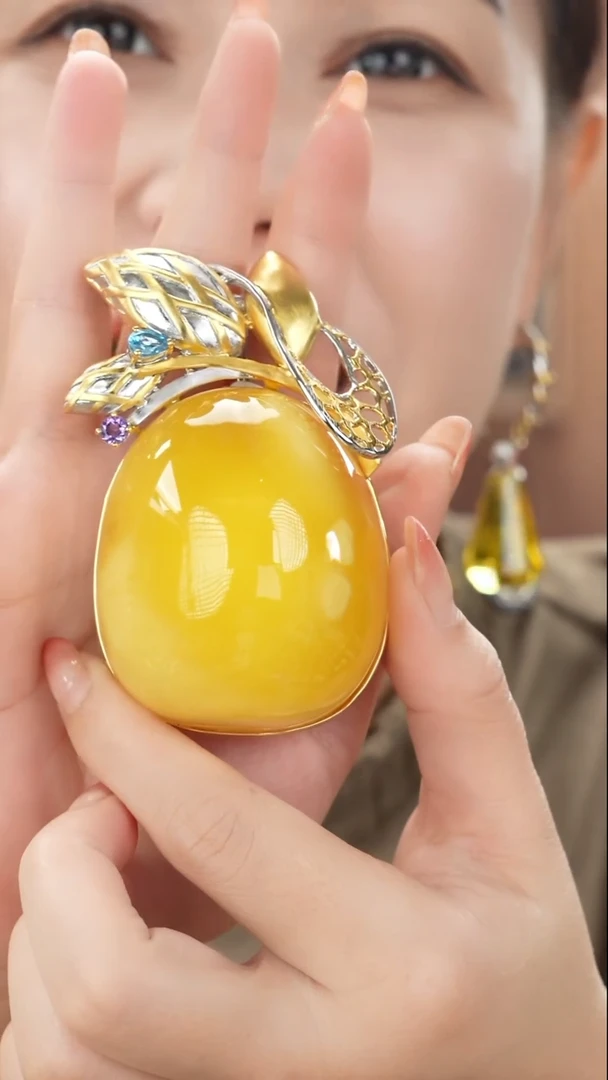 琥珀吊坠(不含链)未镶嵌精品蜜蜡吊坠