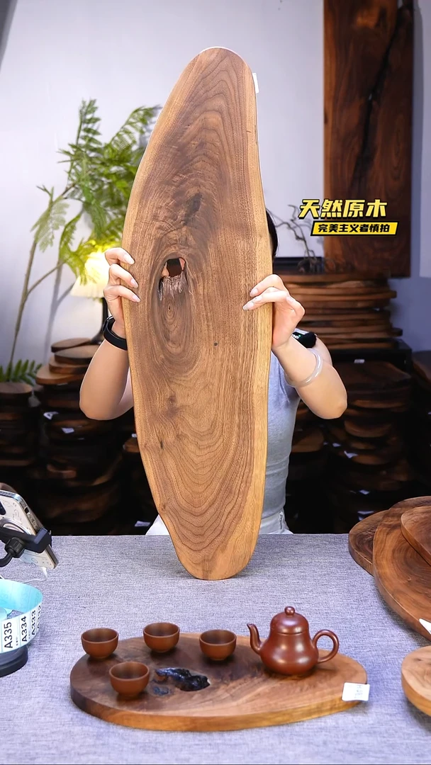 木北美黑胡桃原木.干裂疤结不属于商品质量问题完美主义者慎拍