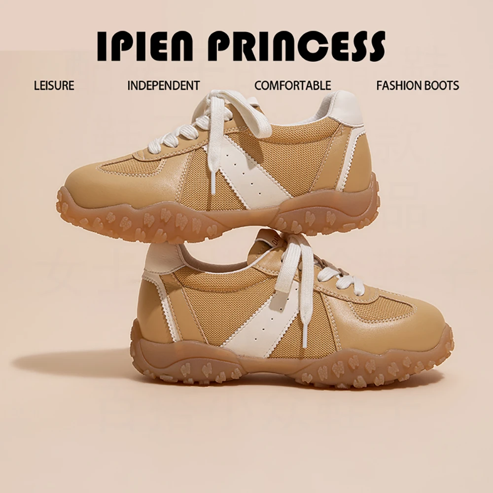 6cm女士透气内增高德训鞋2025国潮芭蕾风女式ins潮牌时尚休闲鞋女