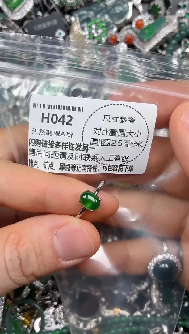 颈饰未镶嵌翡翠H042戒指
