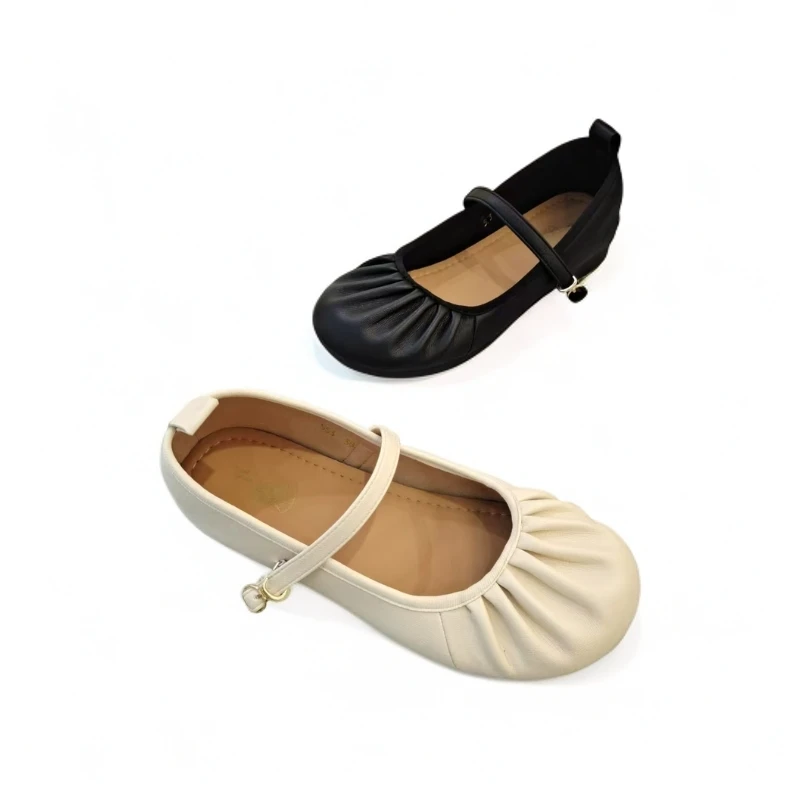 皮鞋女士百搭玛丽珍鞋春季吸汗低跟单鞋浅口平底复古公主鞋鞋子