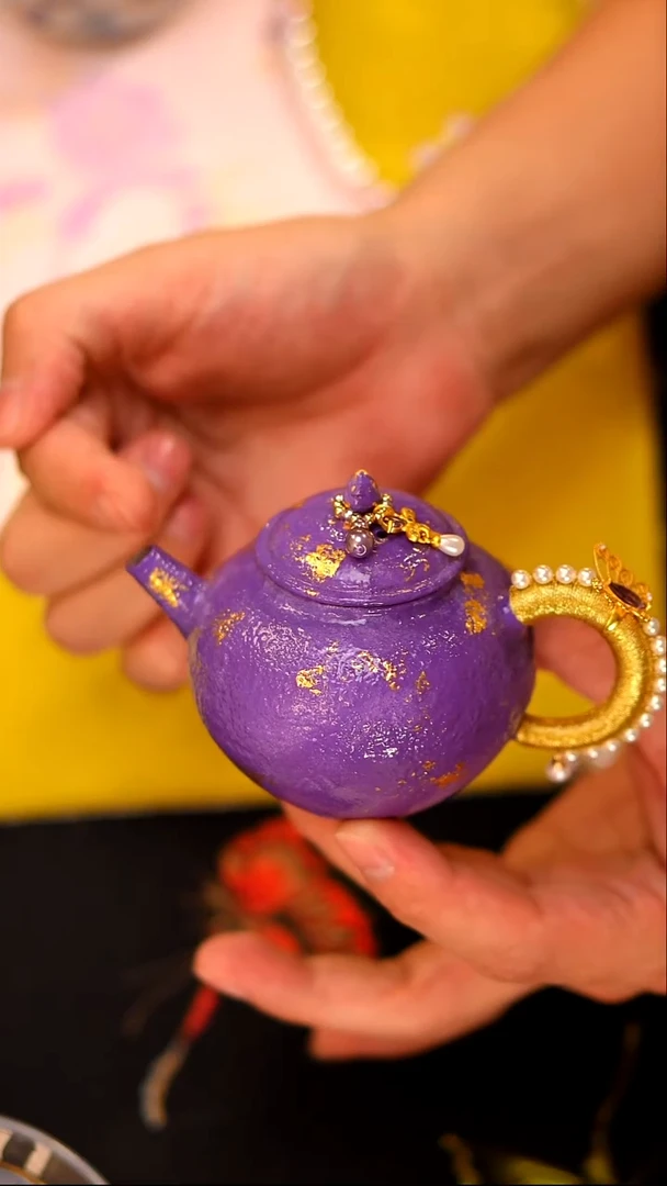 028大漆紫色壶壶