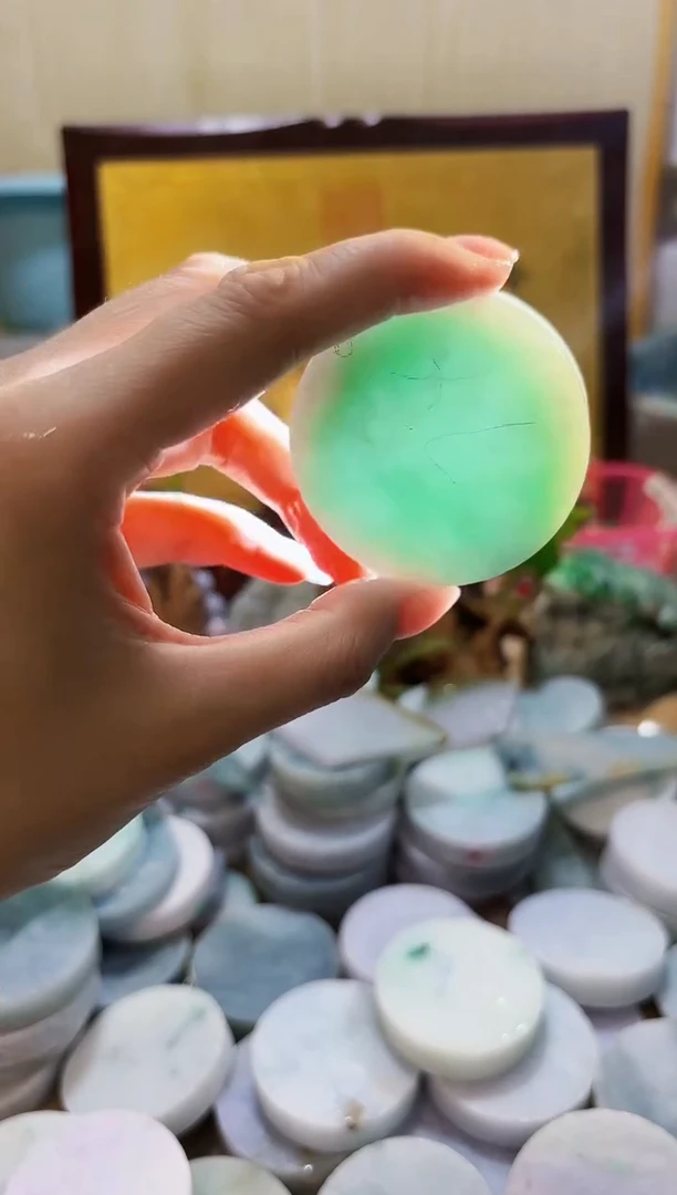 翡翠挂件未镶嵌 A货美璀1176